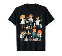 Laboratoire Scientifique Dessin Animé Éducation STEM T-Shirt