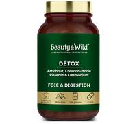 Laboratoires Beauty&Wild Détox Foie - Artichaut, Chardon-Marie, Pissenlit - Coupe Faim, Drainage hépatique, digestion, minceur naturelle - 120 gélules végan - Fabriqué en France