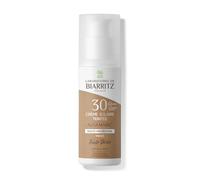 Laboratoires de Biarritz Crème Solaire Teintée SPF30 Dorée 50 ml | Visage, Protection Anti-UVA/UVB et Lumière Bleue, Certifiée Bio, Fabriquée en France