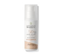 Laboratoires de Biarritz - Crème Solaire Visage Teintée Beige - SPF50 - ALGA MARIS® Certifiée Bio - Unifie le Teint et Prévient l'Apparition de Taches - 50 ml - Fabriquée en France