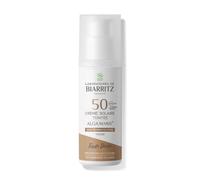 Laboratoires de Biarritz Crème Solaire Teintée SPF50 Dorée 50 ml | Visage, Unifie le Teint et Prévient l'Apparition de Taches, Certifiée Bio, Fabriquée en France