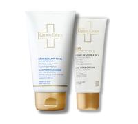 Laboratoires DermEden Protocole AntiAge Jour Peau Sèche - Crème 4en1 et Démaquillant Total Lait - Fabrication Française