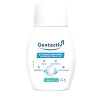 LABORATOIRES GILBERT Poudre Dentaire Blancheur DENTACTIV4 Bicarbonate et Bromélaïne 75mL - Lot de 3