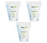 Laboratoires Gilbert Premiers Secours Pads Bio Rectangle de Coton 8 x 10 cm Lot de 3 x 180 unités