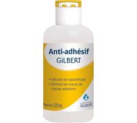LABORATOIRES GILBERT Soin Anti-Adhésif pour Décollement Facile des Sparadraps et Bandes Adhésives - Flacon 125 mL - Lot de 3