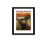 LABORATORIO 102 Tableau L’Urlo Di Munch (30x40 cm) Art Contemporain - Impression Photographique sur Toile avec Cadre Inclus - Affiche Moderne Prête à Être Accrochée