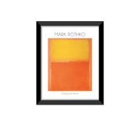 LABORATORIO 102 Tableau Mark Rothko Orange et Jaune (30 x 40 cm) Art contemporain - Impression photo murale avec cadre inclus - Affiche moderne prête à accrocher