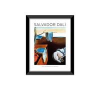 LABORATORIO 102 Tableau Salvador Dali La persistance de la mémoire (30 x 40 cm) Art contemporain - Impression photo murale avec cadre inclus - Affiche moderne prête à accrocher