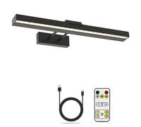 LABOREDUCER Lampe LED sans fil avec télécommande, lampe d'affichage rechargeable, batterie 4000 mAh, lampe de peinture avec degré réglable, applique murale pour jeu de fléchettes, galerie