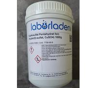 Laborladen Sulfate de cuivre pentahydraté (sulfate de cuivre (II), CuSO4, pour laboratoire, atelier, culture de cristaux, piscine)