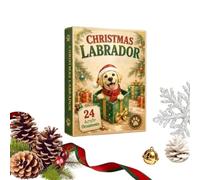 Labrador 2026 | Pendentif plat 2D Décoration compte à rebours | Ce calendrier compte à rebours de 24 jours s'associe chaque date de décembre avec un pendentif labrador plat distinct en