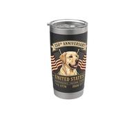 Labrador 250 Year USA Anniversary Gobelet isotherme en acier inoxydable double paroi