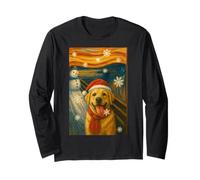 Labrador Christmas Scream Parodie Flocons de Neige Manche Longue