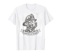 Labrador Fire Brigade Dog Firefighter Vintage Style T-Shirt