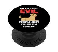 Labrador I'm Actually Evil People Just Think I'm Joking PopSockets PopGrip Adhésif