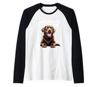 Labrador Labrador Friend for Life Chocolate Lab Manche Raglan