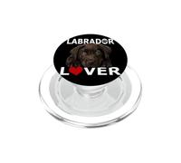 Labrador Lover Chocolate Lab Dog Puppy Love PopSockets PopGrip pour MagSafe
