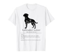 Labrador Lover Definition Floral Silhouette Dog Mom Lab T-Shirt