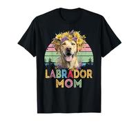 Labrador Maman Chien Fleur Love Motif Fête des Mères T-Shirt