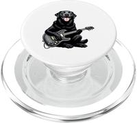 Labrador Noir Amusant Jouant de la Guitare électrique Amateurs de Musique PopSockets PopGrip pour MagSafe