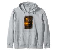 Labrador Noir en détresse OVNI Selfie Invasion Alien Novelty Sweat à Capuche