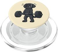 Labrador Noir soulevé de Terre Gym Rat Dog Lover Lifting Homme Femme PopSockets PopGrip pour MagSafe
