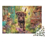 Labrador Retriever 1000 Pcs Carton Haute Qualité Chien Mignon Puzzle Classique Passionnés Compétences Logiques Décoration Intérieure Cadeau Maison 52x38cm/1000pcs