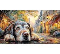Labrador-Retriever 1000 pièces Jeu éducatif détente Puzzle Papier recyclé Cadeau Amusant & Activité Maison pour décoration Murale et Cadeaux 38x26/1000 pièces