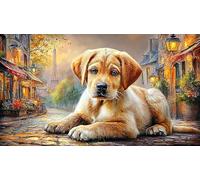 Labrador-Retriever 1000 pièces Jeu éducatif détente Puzzle Papier recyclé Cadeau Amusant & Activité Maison pour décoration Murale et Cadeaux 70x50/1000 pièces
