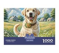 Labrador Retriever 1000 Pieces Jigsaw Puzzles for Adults Challenging Game Stress Relieving Entertainment Exercise The Memory of The Brain for Family Decorations 70x50cm/1000pcs