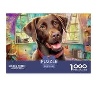 Labrador Retriever 1000 Pièces Puzzle Adultes Puzzles Divertissement Créatif Enfants Cadeaux Classiques pour Créatif 70x50cm/1000pcs