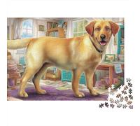 Labrador Retriever 1000 Pièces Puzzle Unique Jeu Cadeau Unique Yellow Labrador Debout Puzzles Jouets De Difficiles pour La Famille 70x50cm/1000pcs