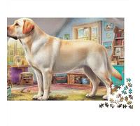 Labrador Retriever 1000 Pièces Puzzle Unique Jeu Cadeau Unique Yellow Labrador Debout Puzzles Jouets De Difficiles pour La Famille 52x38cm/1000pcs
