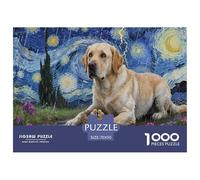 Labrador Retriever 1000 Pièces Puzzles pour Adultes Un Puzzle Difficile Jeu Éducatif Défi Jouets Enfants Jeu De Puzzle pour Toute La Famille Cadeaux pour Femmes Cadeaux pour Hommes 70x50cm/1000pcs