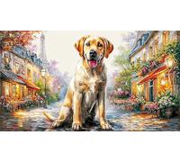 Labrador-Retriever Jeux éducatifs 1000 pièces Puzzle pour Adultes Décoration Murale et Cadeaux Beau Puzzle de décoration pour Adultes et Enfants 38x52/1000 pièces