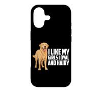 Labrador Retriever Labrador Retriever « I Like My Girl Loyal and Hairy Yellow Lab » Coque pour iPhone 17