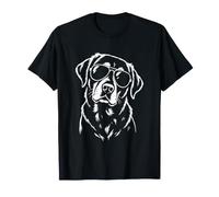 Labrador Retriever Lunettes de Soleil Cool Portrait Minimaliste T-Shirt