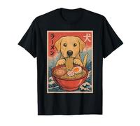 Labrador Retriever Mangeant des Ramen Kawaii Anime Dog Lover T-Shirt