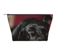 Labrador Retriever Noir Animaux de Compagnie Bokeh Chiens Noirs, Trousse de Toilette Trousse de Maquillage Sac à cosmétiques Trousse de Toilette de Voyage Portable