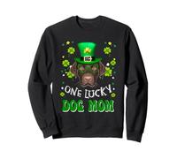 Labrador Retriever One Lucky Dog Mom Dogs St Patricks Day Sweatshirt