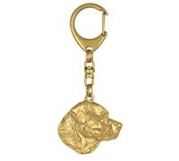 Labrador Retriever - Porte-clés Plaqué Or Avec Chien, Bijou Pour Sac