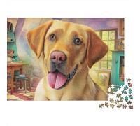 Labrador Retriever Puzzle 1000 pièces - Cadeau Créatif Et Relaxant, Puzzle pour Adultes, Poster Mural Et Emballage Premium Inclus, 52x38cm/1000pcs