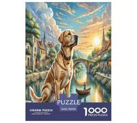 Labrador Retriever Puzzle 1000 Pièces Educa Jouet en Bois Cadeau Unique De l'art De La DécoRation Jeu Éduchatif Challenge Toy Adultes Et Enfants À Partir De 14 Ans 70x50cm/1000pcs