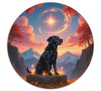 Labrador Retriever, Puzzle Circulaire 1000 Pièces Enrichi Dechien de Compagnie, pour Esprit Curieux Et Aimant Les Défis Visuels 1000pcs (67.5x67.5cm)