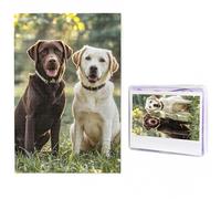 Labrador retriever Puzzle de 500 pièces avec sac de rangement pour adultes - Décoration d'intérieur (50 x 74,9 cm)
