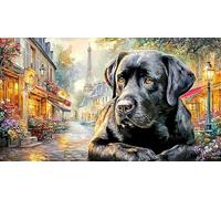 Labrador-Retriever Puzzle pour Adultes 1000 pièces Jeux éducatifs Cadeau Amusant & Activité Maison Jeu Stimulant pour Relaxation, créativité et Cadeaux 38x52/1000 pièces