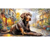 Labrador-Retriever Puzzle pour Adultes 1000 pièces Papier recyclé Défi de Jeu éducatif pour décoration Murale et Cadeaux Beau Puzzle de décoration 38x26/1000 pièces