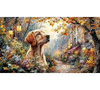 Labrador-Retriever Puzzle pour Adultes 1000 pièces Papier recyclé Défi de Jeu éducatif pour décoration Murale et Cadeaux Beau Puzzle de décoration 38x26/1000 pièces
