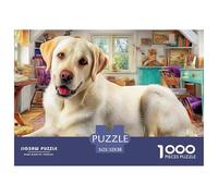 Labrador Retriever Puzzles 1000 Pièces Adultes Puzzles Décoration D Intérieur Enfants Cadeaux Classiques pour Créatif 52x38cm/1000pcs