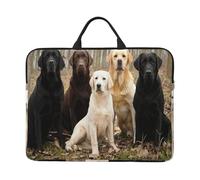Labrador Retrievers Chiens Noir Doré Blanc Marron,Housse pour Ordinateur Portable 14 Pouces, Sacoche pour Ordinateur Portable, Mallette avec poignée